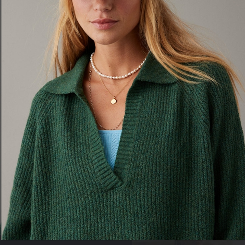 Aerie Whoa so soft collard sweater